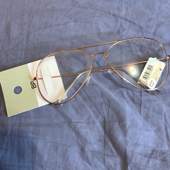 BP 58mm Blue Light Blocking Glasses - Retro Aviator Styling Gold or Rose G Frame - Picture 4 of 5